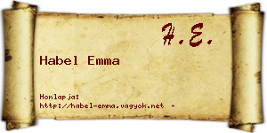 Habel Emma névjegykártya